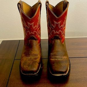 Ariat Boots, leather, boys size 2 only worn a few times